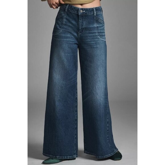 Anthropologie Pilcro High-Rise Wide-Leg Trouser Jeans 29 - Picture 2 of 3